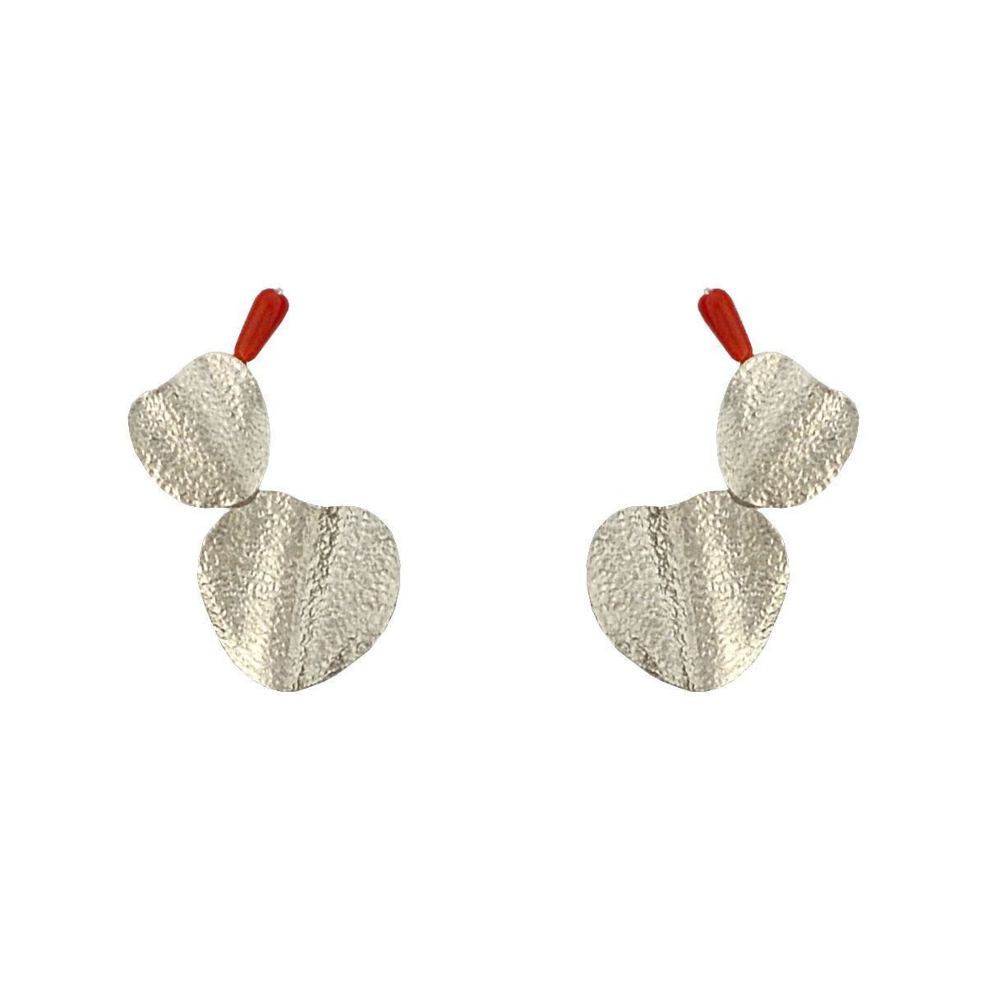 Pallas earrings cactus inspiration in silver and gold - 3